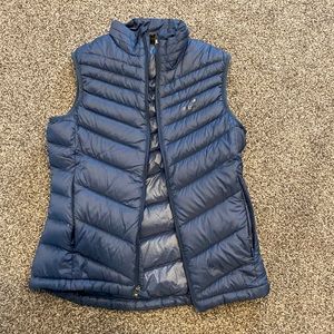 Eider Down Vest, Navy Blue, size 6